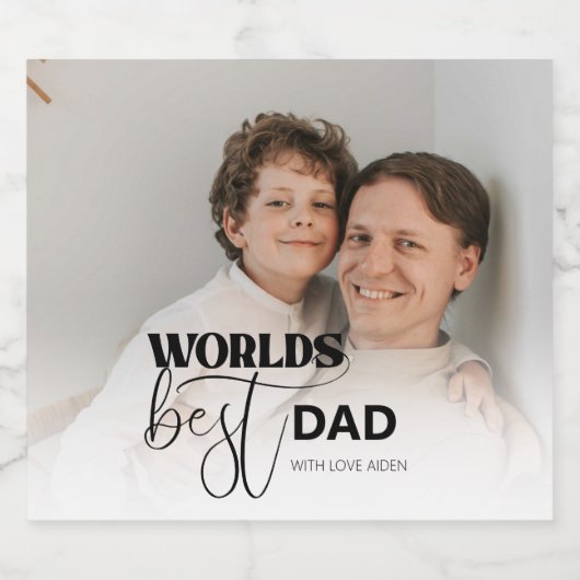 Welten Bester Vater Bierflaschenetikett (Einzelnes Label)