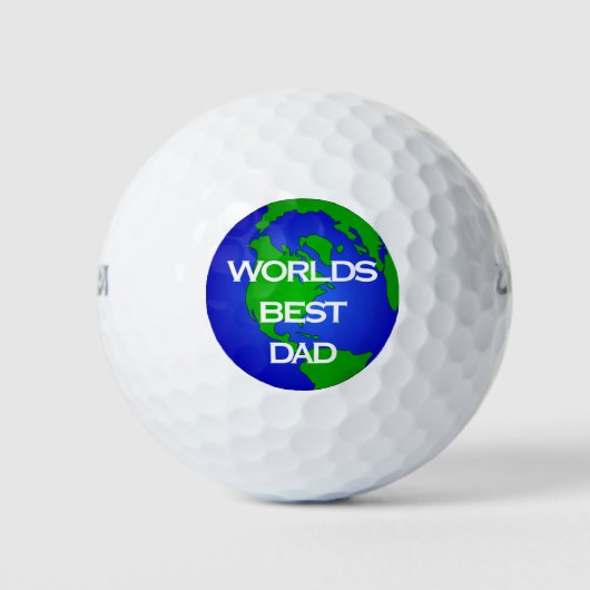 Welten Bester Vater Golfball (Vorderseite)