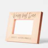 Welten Bester Vater Holz Foto Geätzte Rahmen (Links)