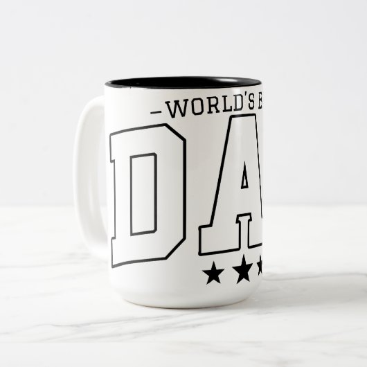 Welten Bester Vater Zweifarbige Tasse (Vorderseite Links)