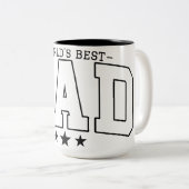 Welten Bester Vater Zweifarbige Tasse (VorderseiteRechts)