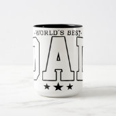 Welten Bester Vater Zweifarbige Tasse (Mittel)