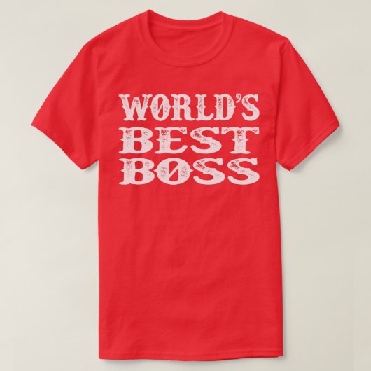 Welten Bester Vintager Boss-Text T-Shirt (Design vorne)