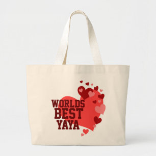 Welten bester YaYa personalisiert Jumbo Stoffbeutel