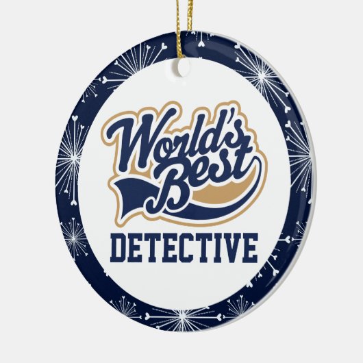 Welten Bestes Detektivgeschenk Keramik Ornament (Links)