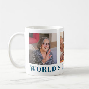 Welten Bestes Grandma Moderne Marine Blue drei Fot Kaffeetasse