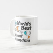 Welten Bestes Großes Oma Retro Kaffeetasse (Vorderseite Links)