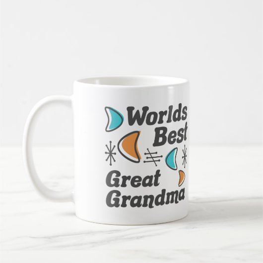 Welten Bestes Großes Oma Retro Kaffeetasse (Links)