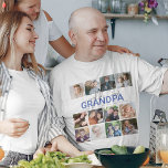 Welten Bestes Großvater | Foto Collage T - Shirt<br><div class="desc">Einzigartige Enkel-12-Foto-Collage-Shirt ist das ideale Geschenk für Großeltern,  mit Text,  der auf "WORLDS BEST GRANDMA" und "THE GRANDCHILDRENS NAMES" steht. Die bearbeitbaren Schriftart Stile,  Größen und Hintergrundfarben können durch Klicken auf den Link nach Personalisierung anpassen geändert werden.</div>