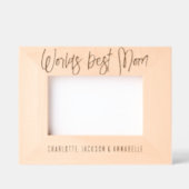Welten Bestes Mama Wooden Foto Geätzte Rahmen (Vorderseite)