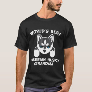 Welten Bestes Sibirisches Husky Oma Dog Granddog T-Shirt