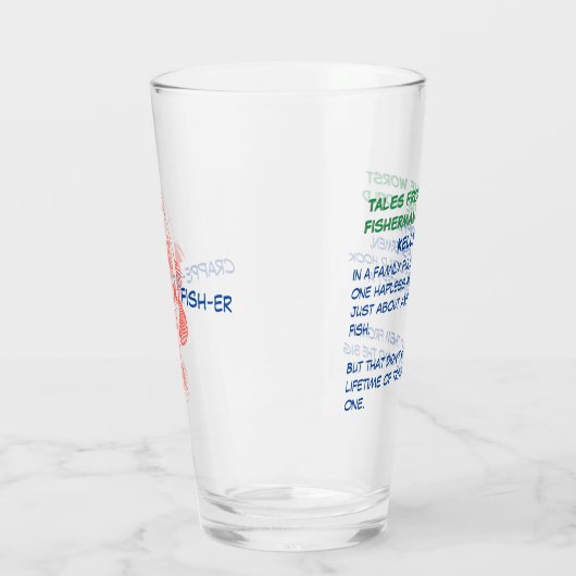 Welten Crappie-st Fish-er Bierglas, Worst Fisher Glas (Links)
