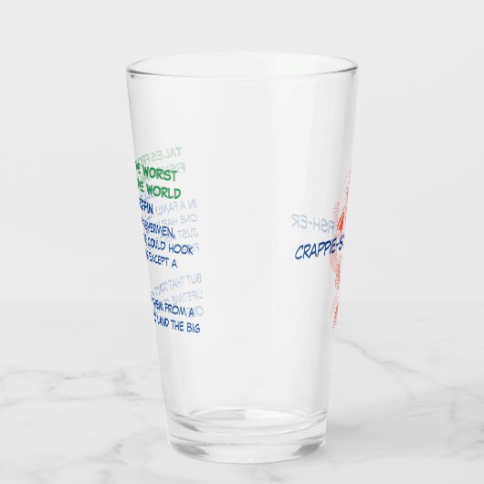 Welten Crappie-st Fish-er Bierglas, Worst Fisher Glas (Rechts)