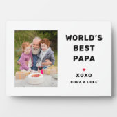 Welten Das beste Papa Personalisiertes Foto Fotoplatte (Vorderseite)