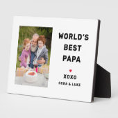 Welten Das beste Papa Personalisiertes Foto Fotoplatte (Seite)