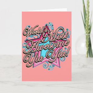 Welten das meiste fantastische Yia Yia Feiertagskarte