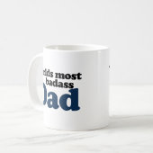 Welten der Badass-Vater Kaffeetasse (Vorderseite Links)