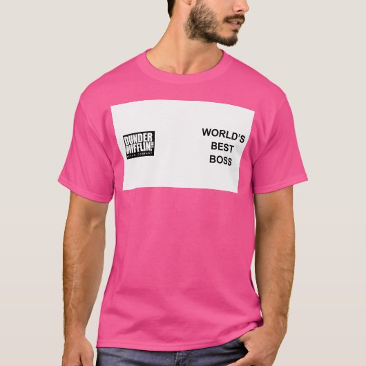 Welten der beste Boss des Office-Dunder Mifflin T-Shirt (Vorderseite)