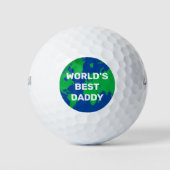 Welten der beste Daddy Vathers Day World Globe Golfball (Vorderseite)