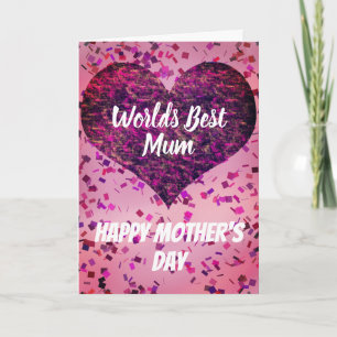 Welten Der beste Mama Pink Mother Day Feiertagskarte