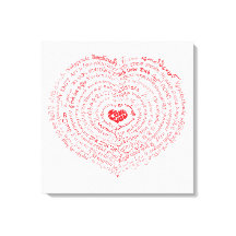 Welten der Liebe Canvas Print