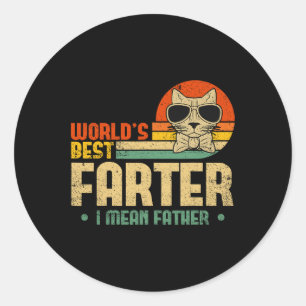 Welten die beste Farter I Gemein Vatermütter Vater Runder Aufkleber