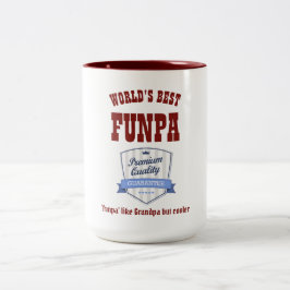 Welten die beste FUNPA - wie Opa, aber Cooler - Ge Zweifarbige Tasse