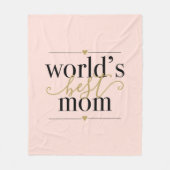 Welten die beste Mama Rosa und Gold Moderne Fleecedecke (Vorderseite)