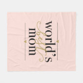Welten die beste Mama Rosa und Gold Moderne Fleecedecke (Vorderseite (Horizontal))