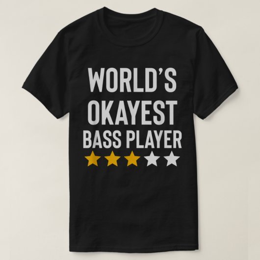 Welten die gerade Bass Player Music Funny Bass Git T-Shirt (Design vorne)