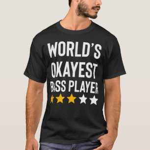 Welten die gerade Bass Player Music Funny Bass Git T-Shirt