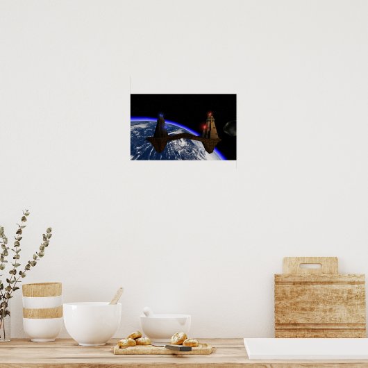 Welten gegenüber poster (Küche)