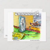 Welten Hund Funny T-Shirts Tasse & Geschenke Postkarte (Vorne/Hinten)