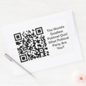 Welten kleinstes politisches Quiz Rechteckiger Aufkleber (Umschlag)