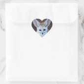 Welten Niedlicher Fennec Fox Herz-Aufkleber (Tasche)