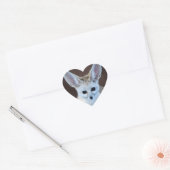 Welten Niedlicher Fennec Fox Herz-Aufkleber (Umschlag)