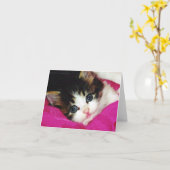 Welten Niedlicher Kitten Karte (Gelbe Blume)
