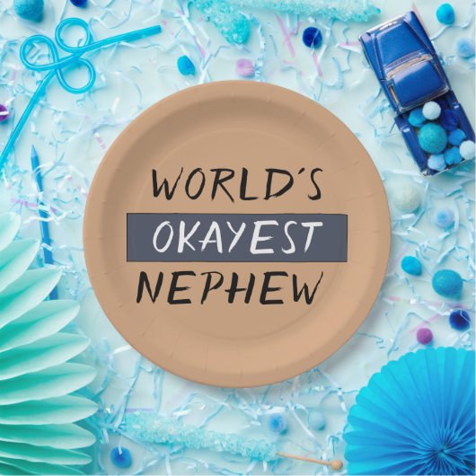Welten Okay est Nephew Funny Pappteller (Party)