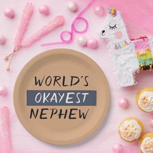 Welten Okay est Nephew Funny Pappteller (Party)