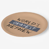 Welten Okay est Nephew Funny Pappteller (Schrägansicht)