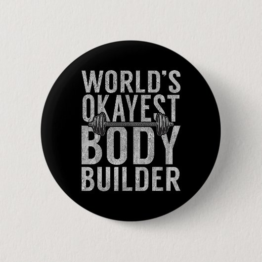 Welten sind die besten Body Builder Funny Gym Work Button (Vorderseite)