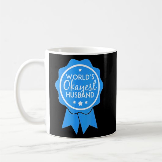 Welten sind die besten Husband Ribbon Hubby Blue Kaffeetasse (Links)