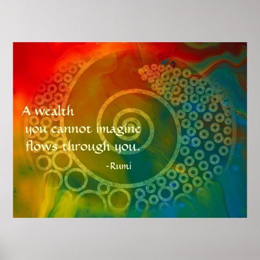 Welten von Wonder Rumi Poetic Art Poster (Vorne)