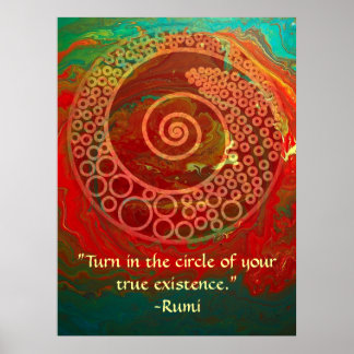 Welten von Wonder-Rumi und poetischer Kunst Poster