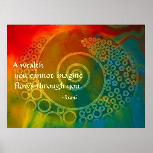 Welten Wunder Rumi poetischer Kunst Poster