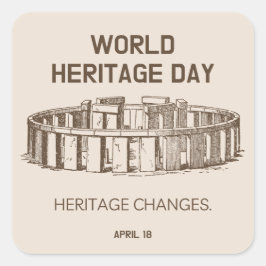 Welterbe-Tag 2023 Veränderungen des Erbes Quadratischer Aufkleber