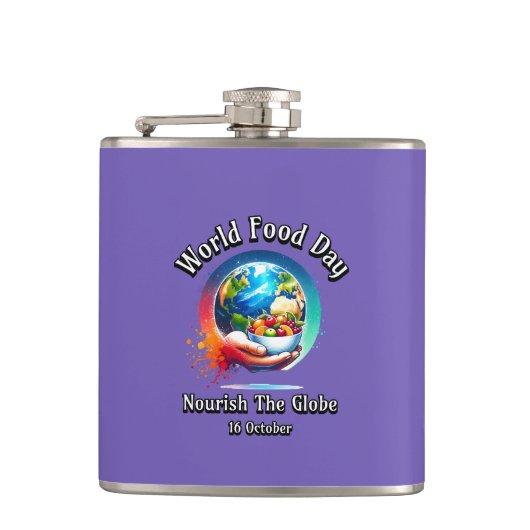 Welternährungstag. 16 Oktober Flachmann (Vorderseite)