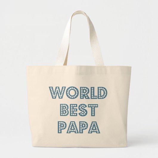 Weltes Papa Jumbo Stoffbeutel (Vorne)