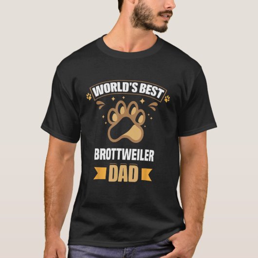 Weltester Brottweiler-Vater-Mixed-Rasse-Hundebesit T-Shirt (Vorderseite)
