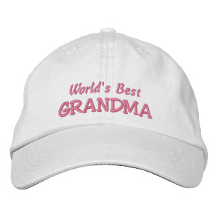Weltester GRANDMA-Großelterntag oder Geburtstag Bestickte Kappe